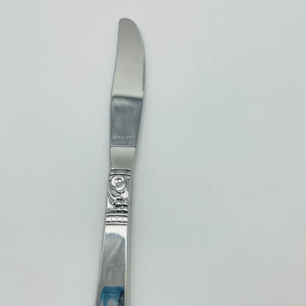 WM A Rogers Stainless Northland Pattern Dinner Knives Set of 6